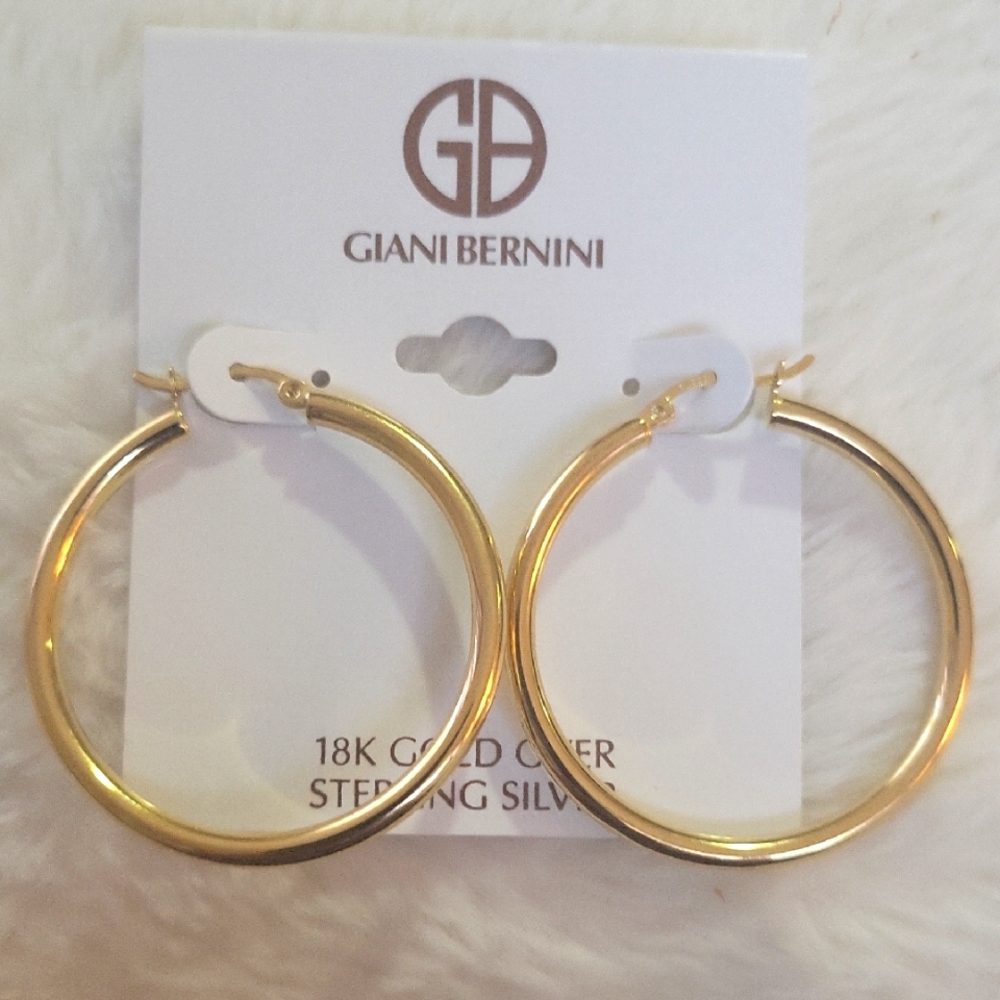 Giani Bernini Gold over Sterling Silver Hoop Earrings